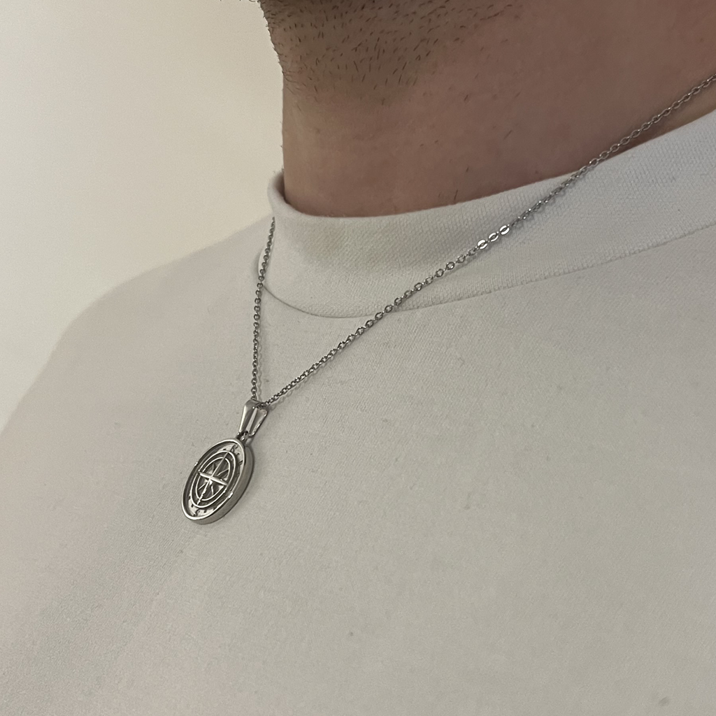 Compass Pendant - Silver